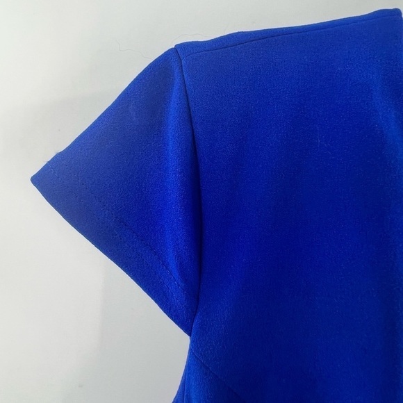 Amira blue maxi dress gown cap sleeve size M - Picture 8 of 9